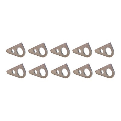 Allstar Tie Down Bracket, Weld-On, One 5/8 in Mounting Hole, One 1-1/4 in Mounting Hole, 0.25 in Thick, Steel, Natural, Each