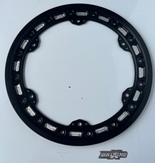 DXI Beadlock Ring, 15in, 16 Bolt, Alum, Black (6 Tabs)