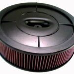 K AND N ENGINEERING, Air Cleaner Assembly, Flow Control, 14 in Round, 3.75 in Tall, 5-1/8 in Carb Flange, Dropped Base, Plastic, Black