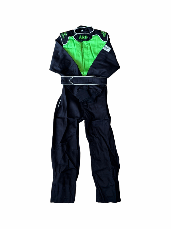 ARP Kids Simple Race Suit Lime Green Single Layer Size 4