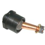 Howe Ball Joint, Precision, Take-A-Part, Greasable, Upper, Screw-In, Low Friction, 1.500 in/ft Taper, 3.34 in Stud, 1/2-20 in Thread, Hardware Included, Aluminum Cap, Black Anodized