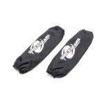 Outerwears Shock Cover, Shockwears, 10 in Long, 3.500 in OD, Elastic Ends, Hook and Loop Closure, Polyester, Black, Pair