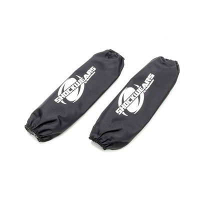 Outerwears Shock Cover, Shockwears, 10 in Long, 3.500 in OD, Elastic Ends, Hook and Loop Closure, Polyester, Black, Pair