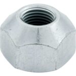 Allstar Lug Nut, 1/2-20 in Thread, 1 in Hex Head, 45 Degree Seat, Open End, Steel, Zinc Oxide, Each