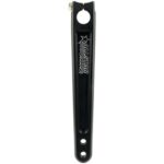 Allstar Pitman Arm, 9.75 to 10.75 in Long, 15 Degree Angle Broach, Aluminum, Black Anodized, Sprint Car