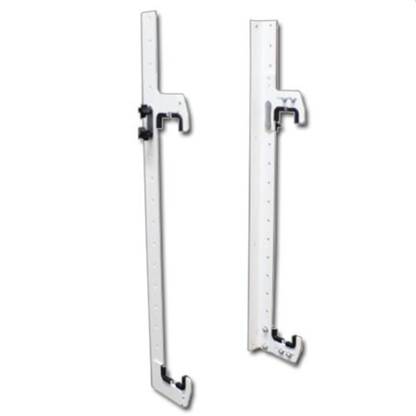 HRP Radiator Hanger, Wall Mount, Adjustable, 24 in Tall, 2.25 in Wide Radiators, Aluminum, White Powder Coat, Kit