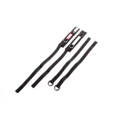 RJS Arm Restraint Harness, SFI 3.3, Individual Straps, 1 in D-Ring, Black, Kit