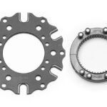 Wilwood Brake Rotor Adapter, Rear Inboard, 2.880 x 48 Spline Axle Mount to 6 x 5.500 in Rotor Bolt Pattern, Aluminum, Gray Anodized, Kit