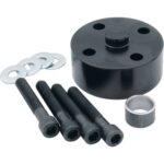 Allstar Fan Spacer, 1 in Thick, Bushing / Hardware Included, Aluminum, Black Anodized, Chevy V8 / Ford V8