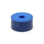 Re Bump Stop, 5150 Series, Puck, 2 in OD, 0.5 in ID, 1 in Tall, Hard, 65 Durometer, Foam, Blue